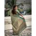 Picture of Exquisite Linen Dark Sea Green Saree