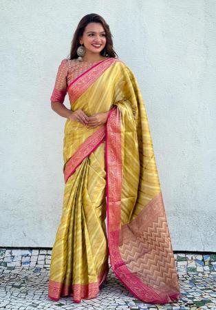 Picture of Magnificent Linen Dark Khaki Saree