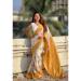 Picture of Delightful Silk Antique White Saree