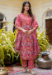 Picture of Cotton Pale Violet Red Readymade Salwar Kameez