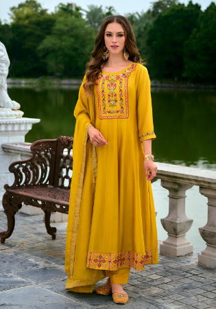 Picture of Splendid Silk Golden Rod Readymade Salwar Kameez