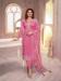 Picture of Silk Pale Violet Red Straight Cut Salwar Kameez