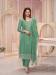 Picture of Silk Medium Sea Green Straight Cut Salwar Kameez