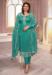 Picture of Beautiful Silk Cadet Blue Straight Cut Salwar Kameez