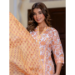 Picture of Pleasing Cotton Burly Wood Readymade Salwar Kameez