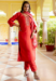 Picture of Splendid Rayon Crimson Readymade Salwar Kameez