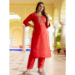 Picture of Splendid Rayon Crimson Readymade Salwar Kameez