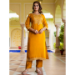 Picture of Alluring Rayon Dark Orange Readymade Salwar Kameez