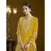 Picture of Marvelous Chiffon Yellow Straight Cut Salwar Kameez