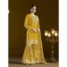 Picture of Marvelous Chiffon Yellow Straight Cut Salwar Kameez