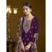 Picture of Chiffon Saddle Brown Straight Cut Salwar Kameez