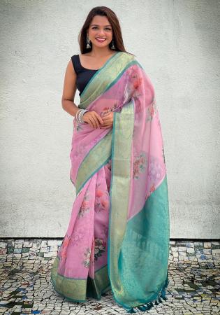 Picture of Bewitching Chiffon Cadet Blue Saree