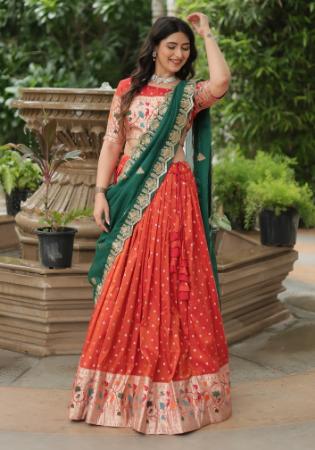 Picture of Excellent Cotton Chocolate Lehenga Choli