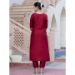 Picture of Classy Silk Maroon Readymade Salwar Kameez