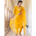 Picture of Stunning Silk Yellow Readymade Salwar Kameez