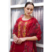 Picture of Elegant Rayon Crimson Readymade Salwar Kameez