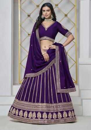 Picture of Amazing Silk Purple Lehenga Choli