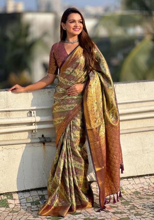 Picture of Statuesque Silk Brown Saree