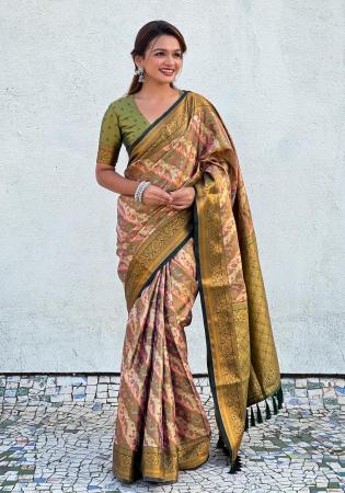 Picture of Splendid Silk Dark Khaki Saree