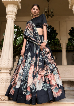 Picture of Classy Silk Slate Grey Lehenga Choli