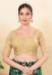 Picture of Pleasing Silk Khaki Designer Blouse