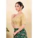 Picture of Pleasing Silk Khaki Designer Blouse