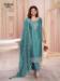 Picture of Well Formed Silk Cadet Blue Straight Cut Salwar Kameez