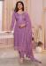 Picture of Shapely Silk Rosy Brown Straight Cut Salwar Kameez