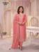 Picture of Silk Pale Violet Red Straight Cut Salwar Kameez