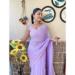 Picture of Resplendent Georgette Light Sky Blue Saree