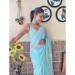 Picture of Stunning Georgette Sky Blue Saree