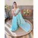 Picture of Stunning Georgette Sky Blue Saree