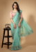 Picture of Alluring Silk & Organza Cadet Blue Saree