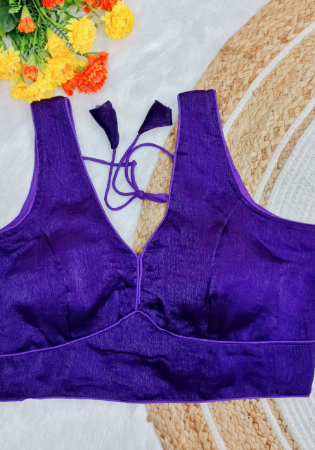 Picture of Wonderful Chiffon Purple Designer Blouse