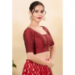 Picture of Enticing Chiffon & Brasso Brown Designer Blouse