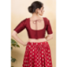 Picture of Enticing Chiffon & Brasso Brown Designer Blouse