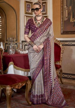 Picture of Ideal Silk Grey Saree