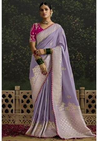 Picture of Excellent Silk Dark Grey Saree