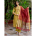 Picture of Graceful Silk Dark Khaki Readymade Salwar Kameez