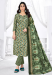 Picture of Cotton Dark Olive Green Readymade Salwar Kameez