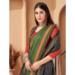 Picture of Resplendent Chiffon Dark Olive Green Saree