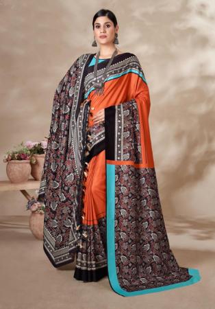 Picture of Fascinating Chiffon Chocolate Saree