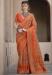 Picture of Pretty Silk Orange Red Saree