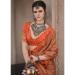 Picture of Pretty Silk Orange Red Saree