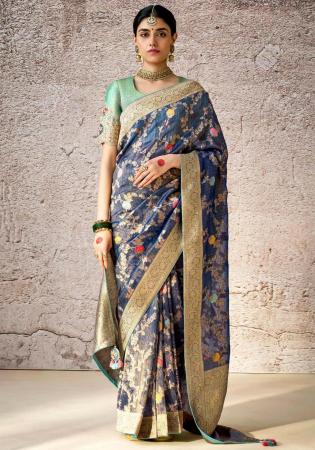 Picture of Delightful Silk Dim Gray Saree