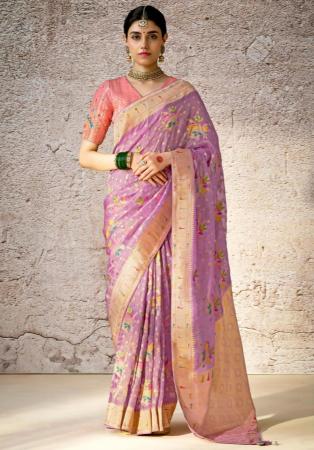 Picture of Pleasing Silk Dim Gray Saree