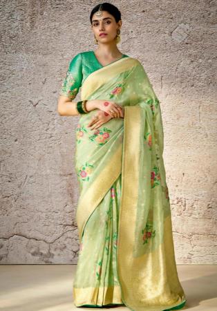 Picture of Sightly Silk Dark Khaki Saree