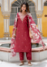 Picture of Fine Rayon Maroon Readymade Salwar Kameez