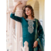 Picture of Statuesque Rayon Teal Readymade Salwar Kameez