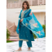 Picture of Delightful Rayon Teal Readymade Salwar Kameez